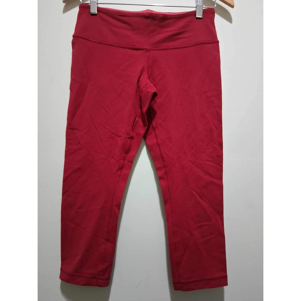 Lululemon Align Red Capri Leggings High Waist Size 8 Athletic Athleisure‎